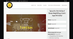 Desktop Screenshot of fortiusweightlifting.com