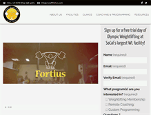 Tablet Screenshot of fortiusweightlifting.com
